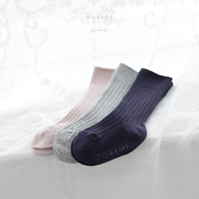 Doremi Socks - Korean Children Fashion - #childrensboutique - Ribbed Knee Sock Set - 4