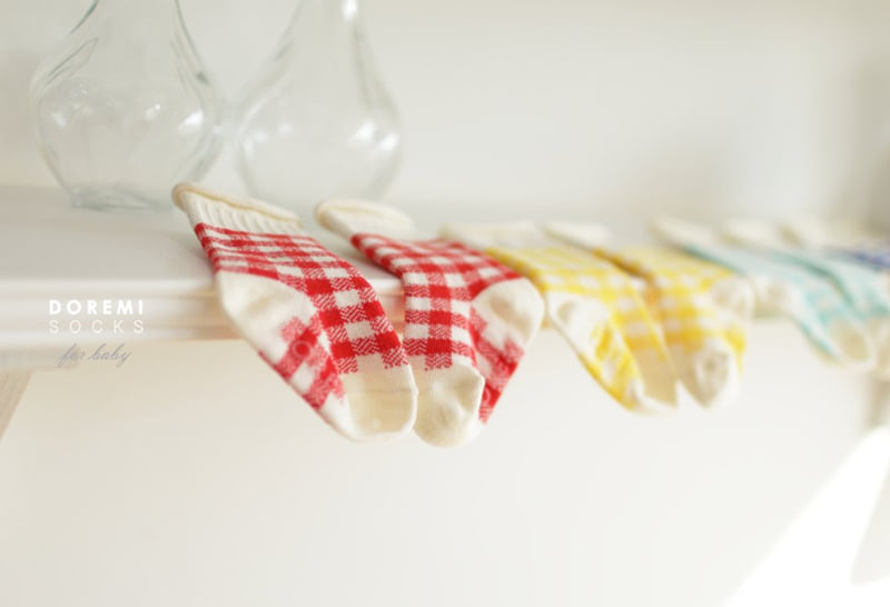 Doremi Socks - Korean Children Fashion - #designkidswear - Cute Check Set - 12
