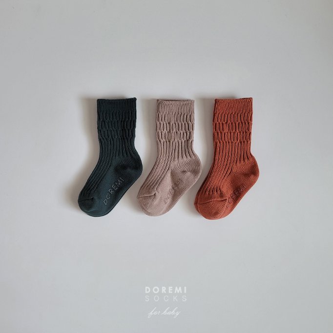 Doremi Socks - Korean Children Fashion - #designkidswear - Brick Thick Socks