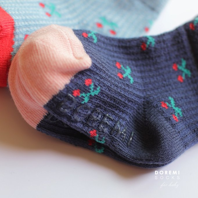 Doremi Socks - Korean Children Fashion - #discoveringself - Cherry Waffle Sock Set - 10