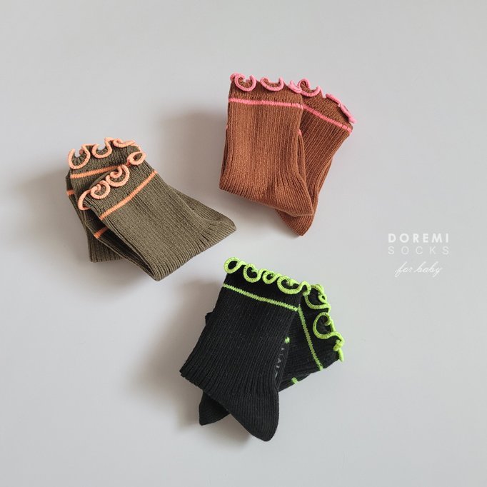 Doremi Socks - Korean Children Fashion - #designkidswear - Neon Frill Set - 4