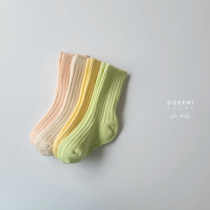 Doremi Socks - Korean Children Fashion - #discoveringself - Mojito Ribbed Socks - 3