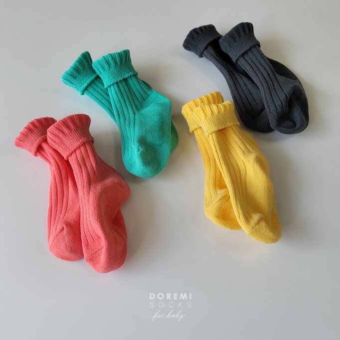 Doremi Socks - Korean Children Fashion - #discoveringself - Tropical Ribbed Sock Set - 6