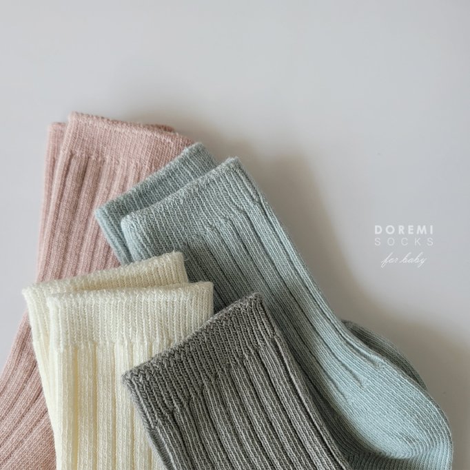 Doremi Socks - Korean Children Fashion - #discoveringself - Marshmallow Waffle Sock Set - 5
