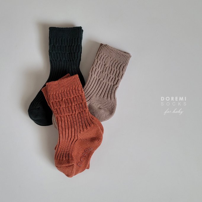 Doremi Socks - Korean Children Fashion - #discoveringself - Brick Thick Socks - 2
