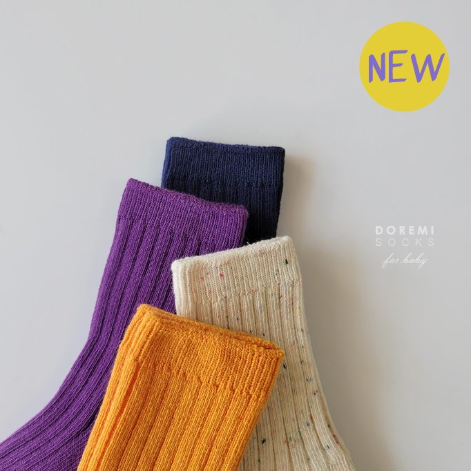 Doremi Socks - Korean Children Fashion - #fashionkids - Orange Pop Sock Set