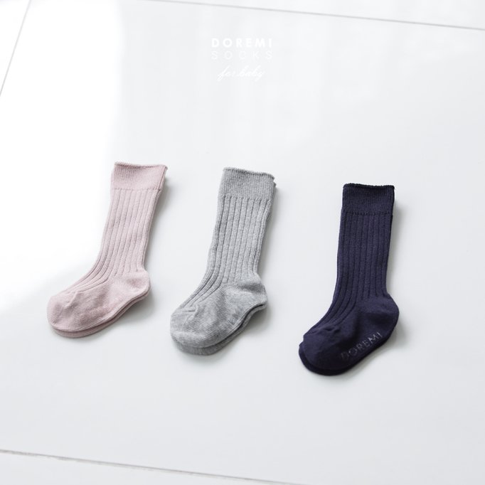 Doremi Socks - Korean Children Fashion - #fashionkids - Ribbed Knee Sock Set - 6
