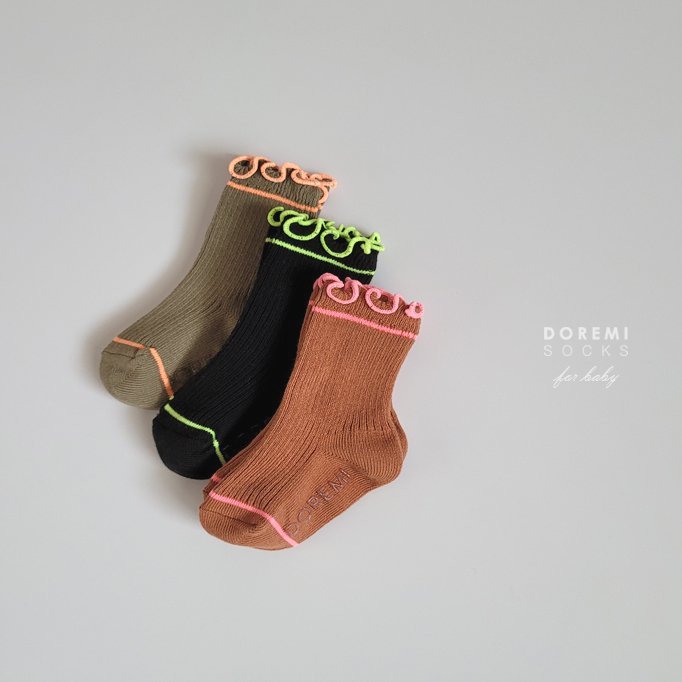 Doremi Socks - Korean Children Fashion - #fashionkids - Neon Frill Set - 5