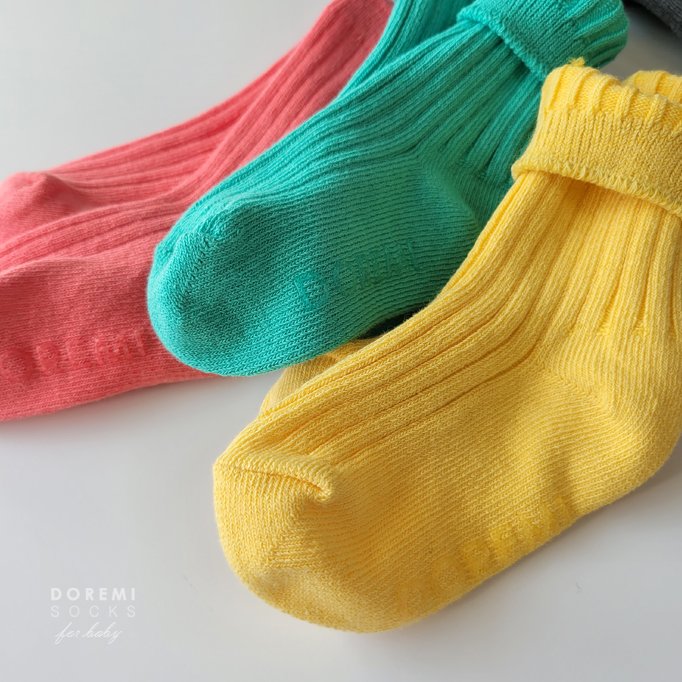 Doremi Socks - Korean Children Fashion - #fashionkids - Tropical Ribbed Sock Set - 7
