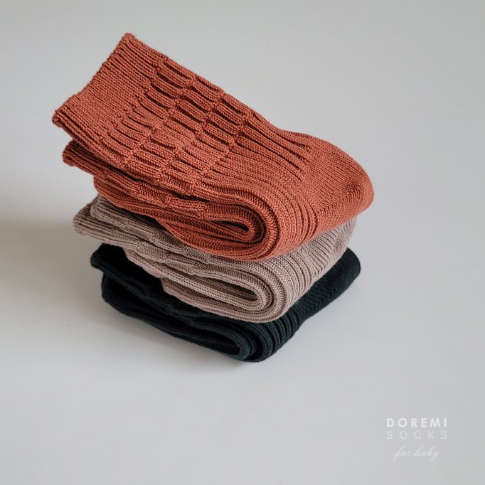 Doremi Socks - Korean Children Fashion - #fashionkids - Brick Thick Socks - 3