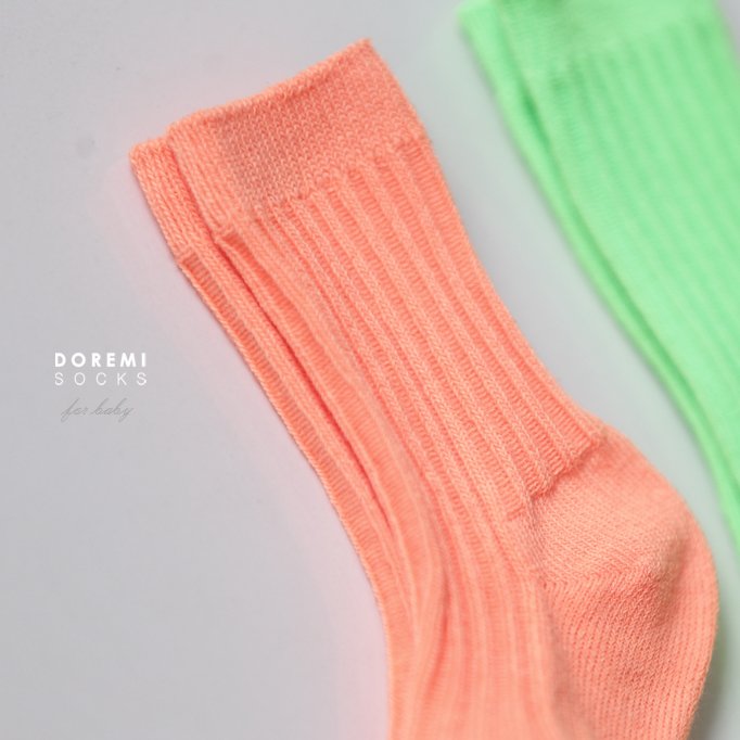 Doremi Socks - Korean Children Fashion - #fashionkids - Neon Ribbed Socks - 4