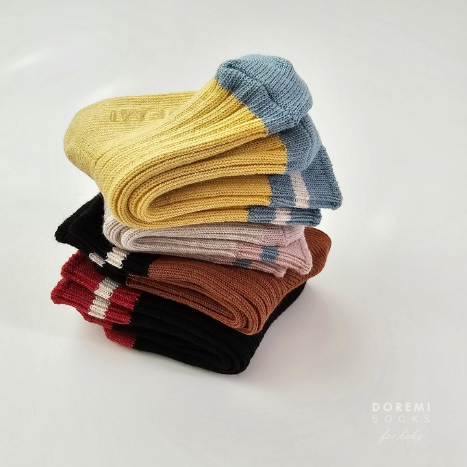 Doremi Socks - Korean Children Fashion - #kidsshorts - Sand Thick Sock Set - 11