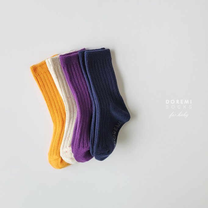 Doremi Socks - Korean Children Fashion - #kidsstore - Orange Pop Sock Set - 3