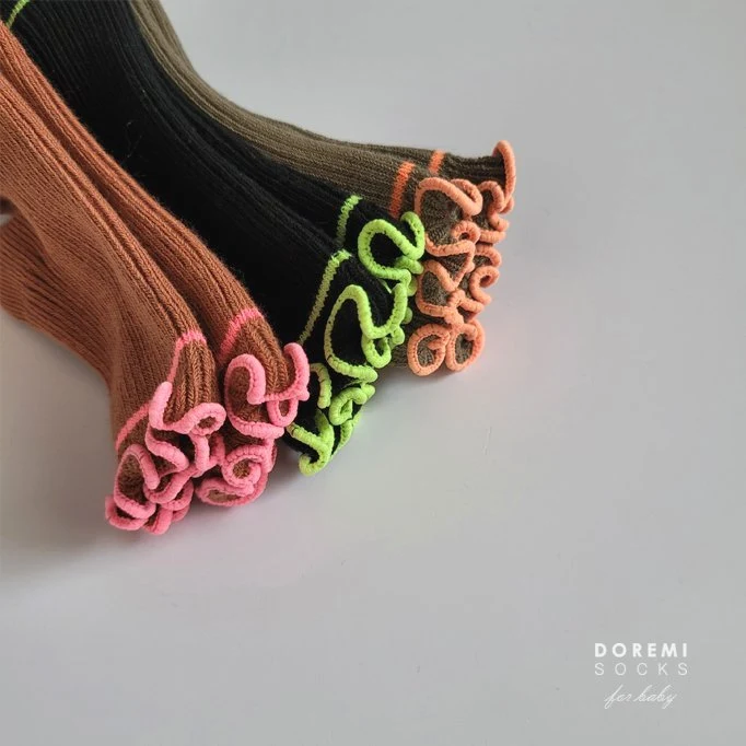 Doremi Socks - Korean Children Fashion - #kidsstore - Neon Frill Set - 7