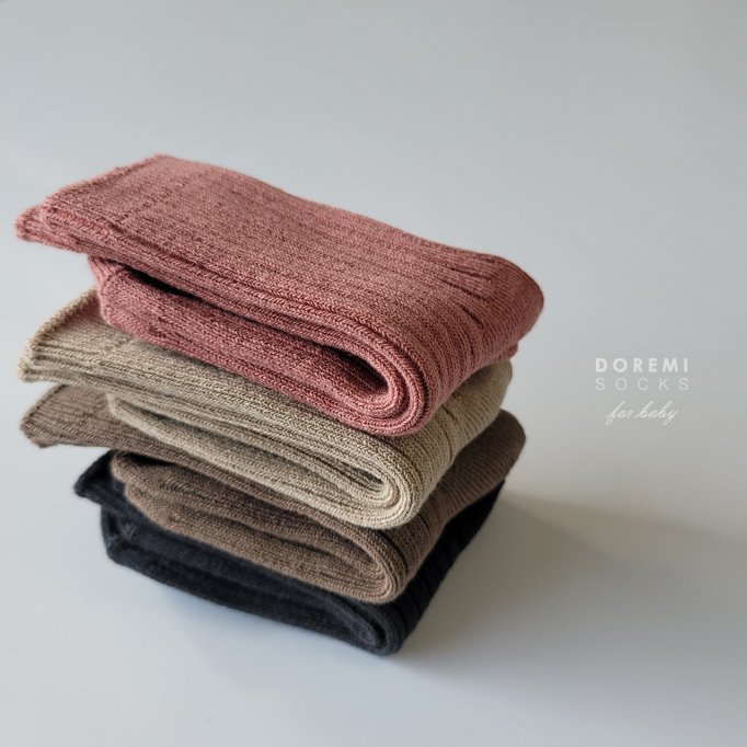 Doremi Socks - Korean Children Fashion - #kidsshorts - Choco Berry Ribbed Sock Set - 4