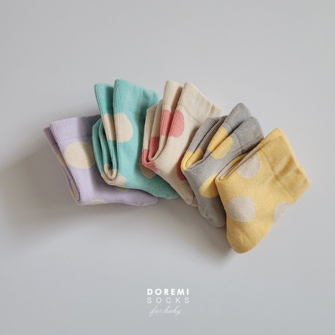 Doremi Socks - Korean Children Fashion - #kidsstore - Chewing Dot Set - 3