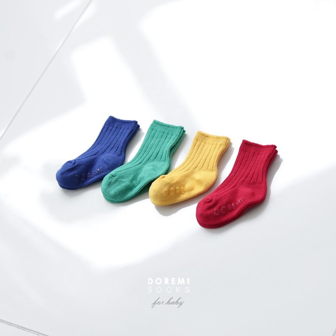 Doremi Socks - Korean Children Fashion - #kidzfashiontrend - Traffic Light Ribbed Sock Set - 5
