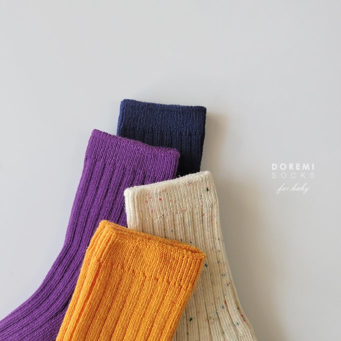 Doremi Socks - Korean Children Fashion - #kidsstore - Orange Pop Sock Set - 4