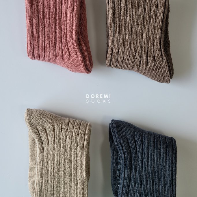Doremi Socks - Korean Children Fashion - #kidzfashiontrend - Choco Berry Ribbed Sock Set - 5