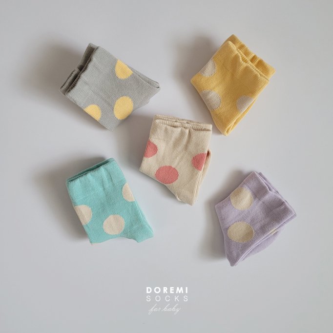 Doremi Socks - Korean Children Fashion - #kidsstore - Chewing Dot Set - 4