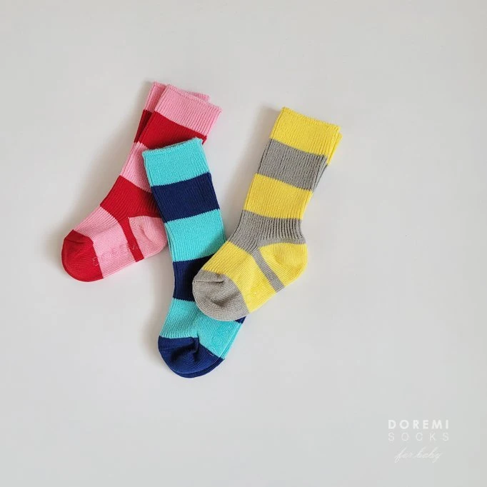 Doremi Socks - Korean Children Fashion - #kidzfashiontrend - Willy Knee Sock Set - 7