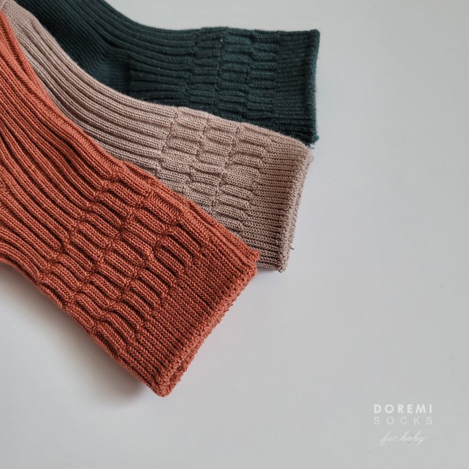 Doremi Socks - Korean Children Fashion - #kidzfashiontrend - Brick Thick Socks - 6