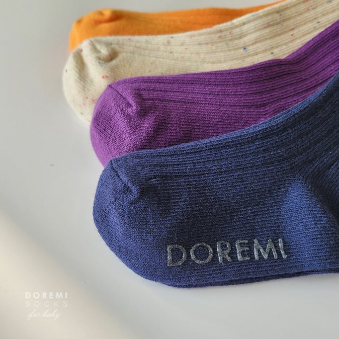 Doremi Socks - Korean Children Fashion - #littlefashionista - Orange Pop Sock Set - 6
