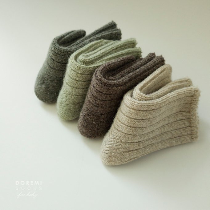 Doremi Socks - Korean Children Fashion - #littlefashionista - Ribbed Wool Sock Set - 5