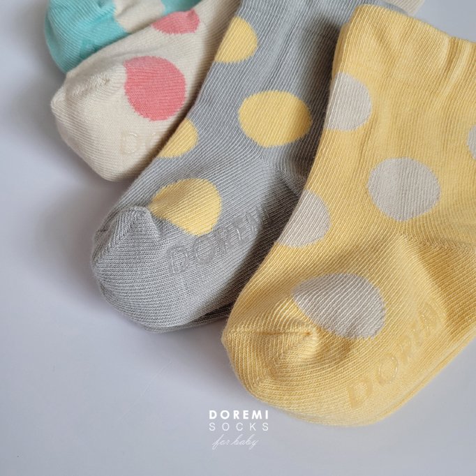 Doremi Socks - Korean Children Fashion - #littlefashionista - Chewing Dot Set - 6