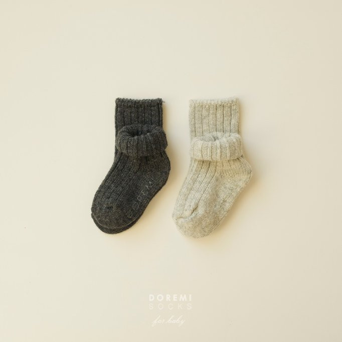 Doremi Socks - Korean Children Fashion - #magicofchildhood - Ribbed Wool Sock Set - 6
