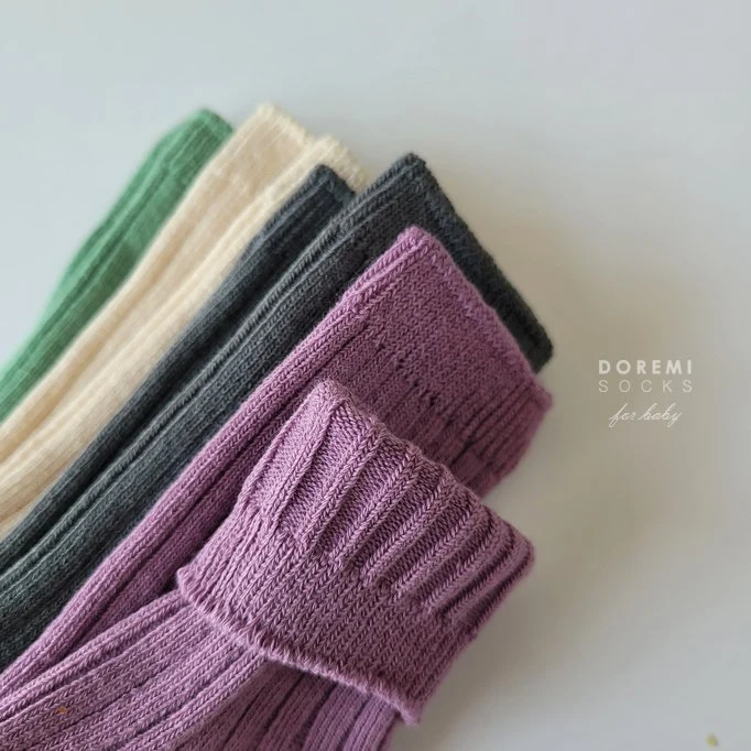 Doremi Socks - Korean Children Fashion - #magicofchildhood - Macaron Ribbed Sock Set - 9