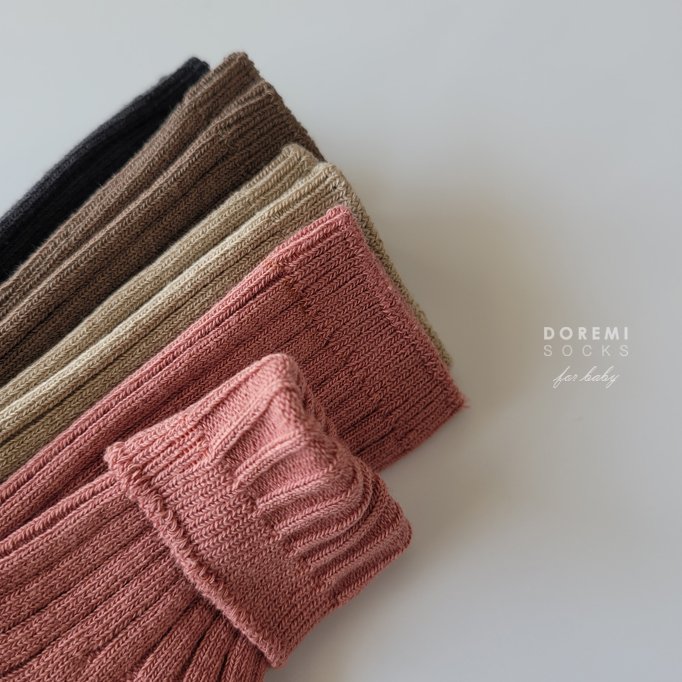 Doremi Socks - Korean Children Fashion - #magicofchildhood - Choco Berry Ribbed Sock Set - 8