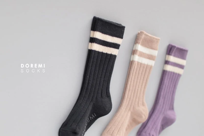 Doremi Socks - Korean Children Fashion - #magicofchildhood - Dandy Knee Sock Set - 6