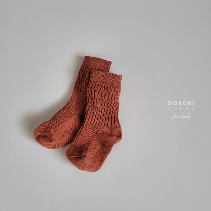 Doremi Socks - Korean Children Fashion - #magicofchildhood - Brick Thick Socks - 9
