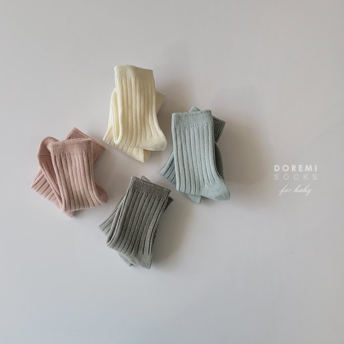 Doremi Socks - Korean Children Fashion - #stylishchildhood - Marshmallow Waffle Sock Set