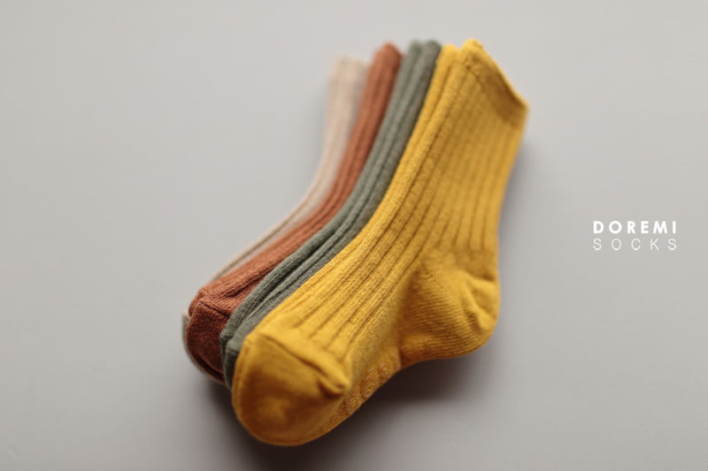 Doremi Socks - Korean Children Fashion - #todddlerfashion - Maple Ribbed Socks