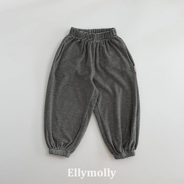 Ellymolly - Korean Children Fashion - #Kfashion4kids - Veloure Stripe Jogger Pants - 5