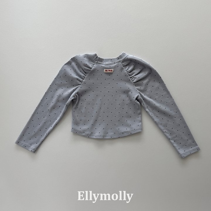 Ellymolly - Korean Children Fashion - #Kfashion4kids - Zizel Dot Shirring Tee - 5