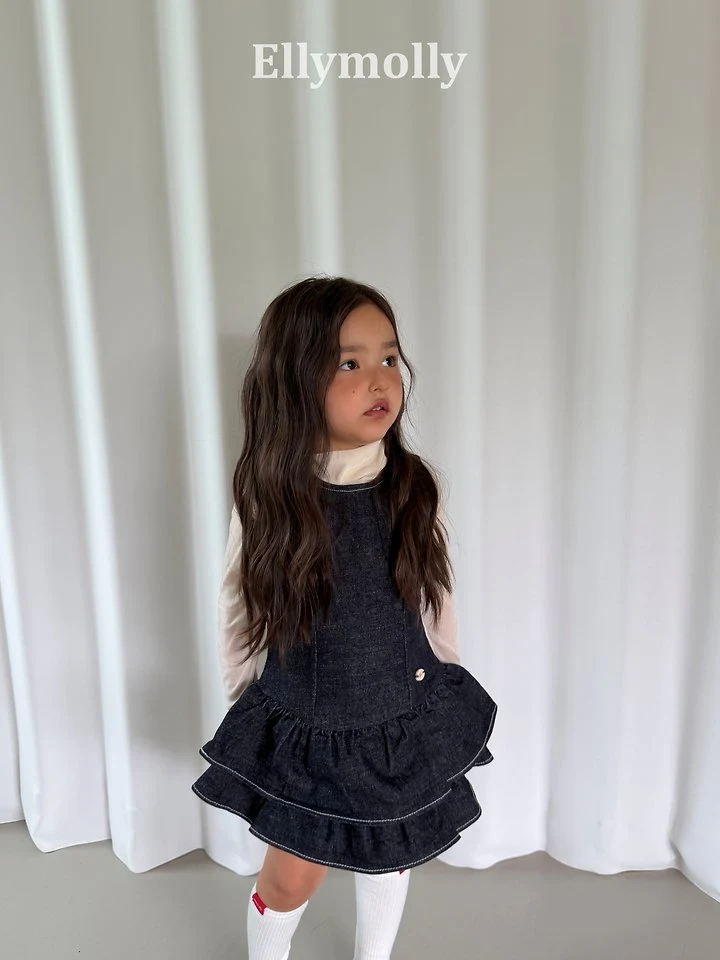 Ellymolly - Korean Children Fashion - #Kfashion4kids - Velvet Mesh Half Turtleneck Tee - 12