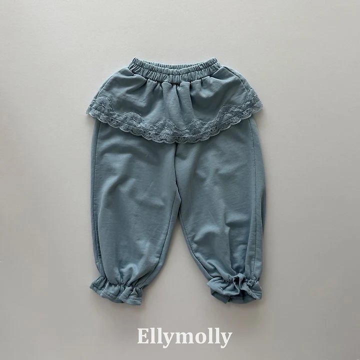 Ellymolly - Korean Children Fashion - #childofig - Cottage Lace Jogger Pants - 3