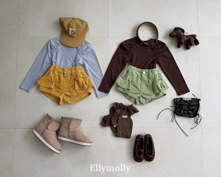 Ellymolly - Korean Children Fashion - #childofig - Zizel Dot Shirring Tee - 10