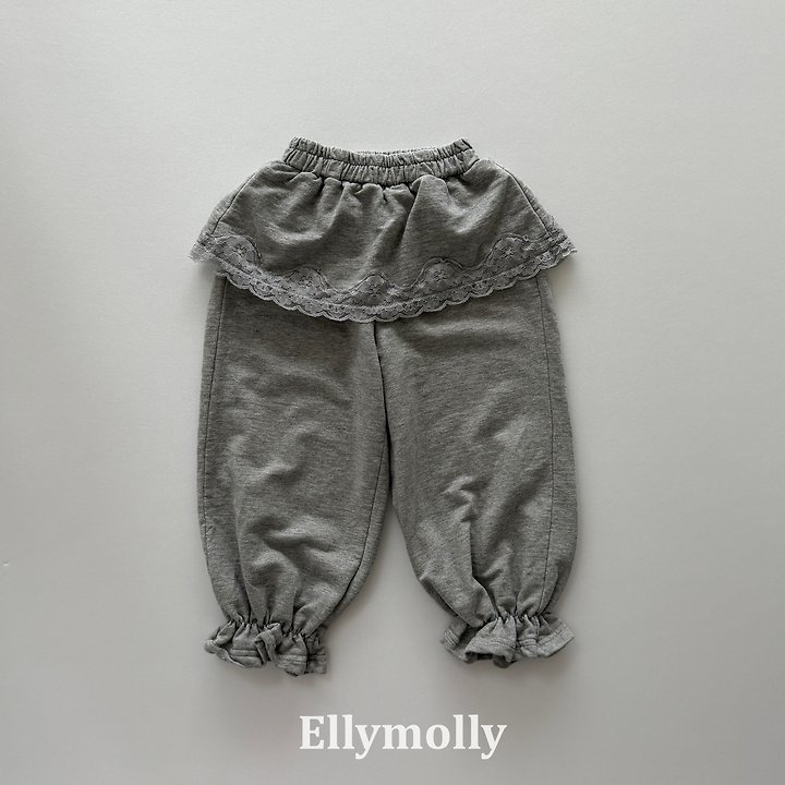 Ellymolly - Korean Children Fashion - #childofig - Cottage Lace Jogger Pants - 4