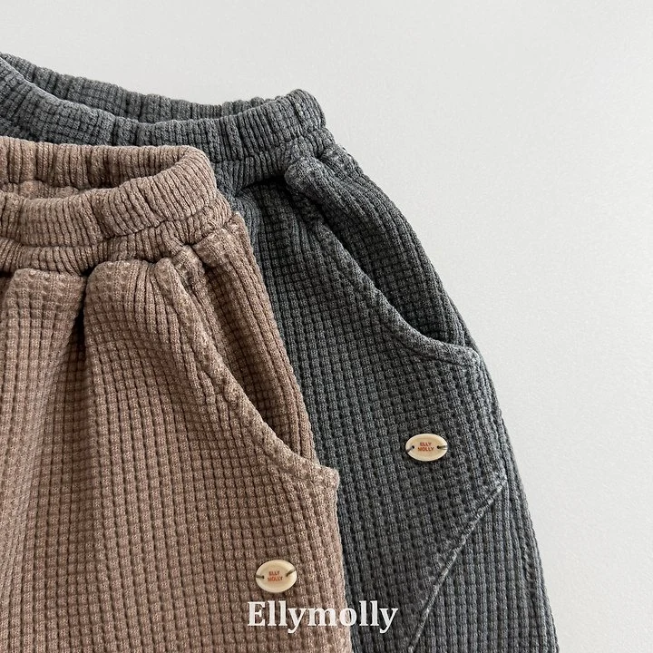 Ellymolly - Korean Children Fashion - #childrensboutique - King Waffle Moment Jogger Pants - 6