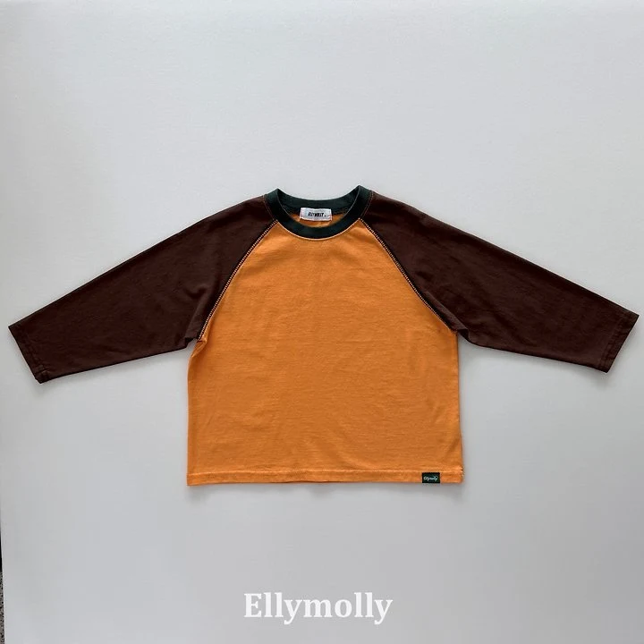 Ellymolly - Korean Children Fashion - #childrensboutique - Color Block Raglan Tee - 4