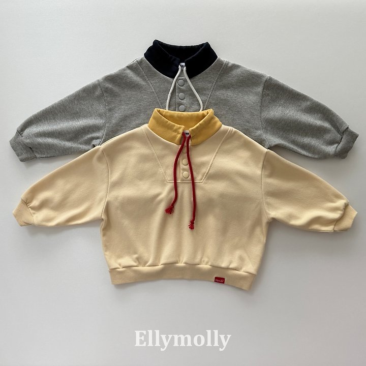 Ellymolly - Korean Children Fashion - #designkidswear - Two Tone Sweatshirts