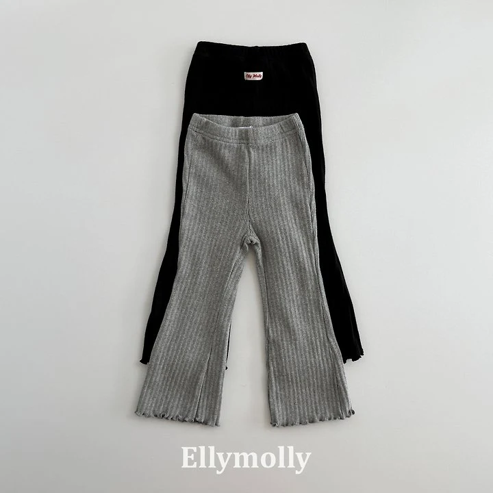 Ellymolly - Korean Children Fashion - #discoveringself - Big Rib Bootscut Pants