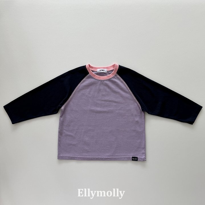 Ellymolly - Korean Children Fashion - #discoveringself - Color Block Raglan Tee - 5