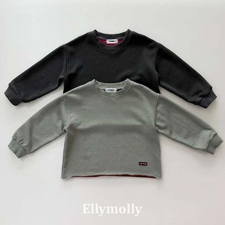 Ellymolly - Korean Children Fashion - #discoveringself - Rough Two Tone Dying Sweatshirts
