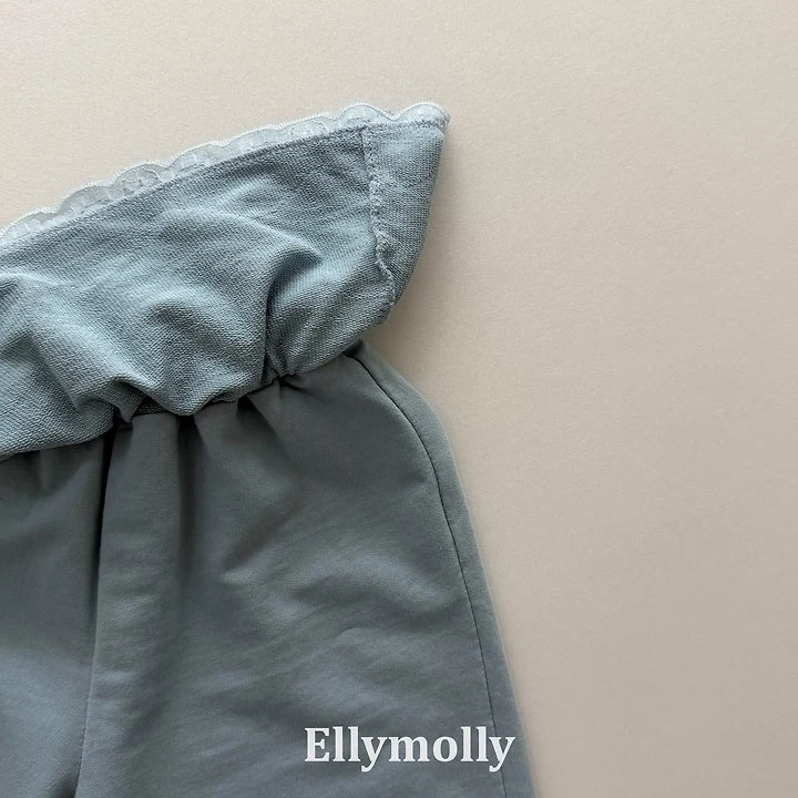 Ellymolly - Korean Children Fashion - #kidsshorts - Cottage Lace Jogger Pants - 8