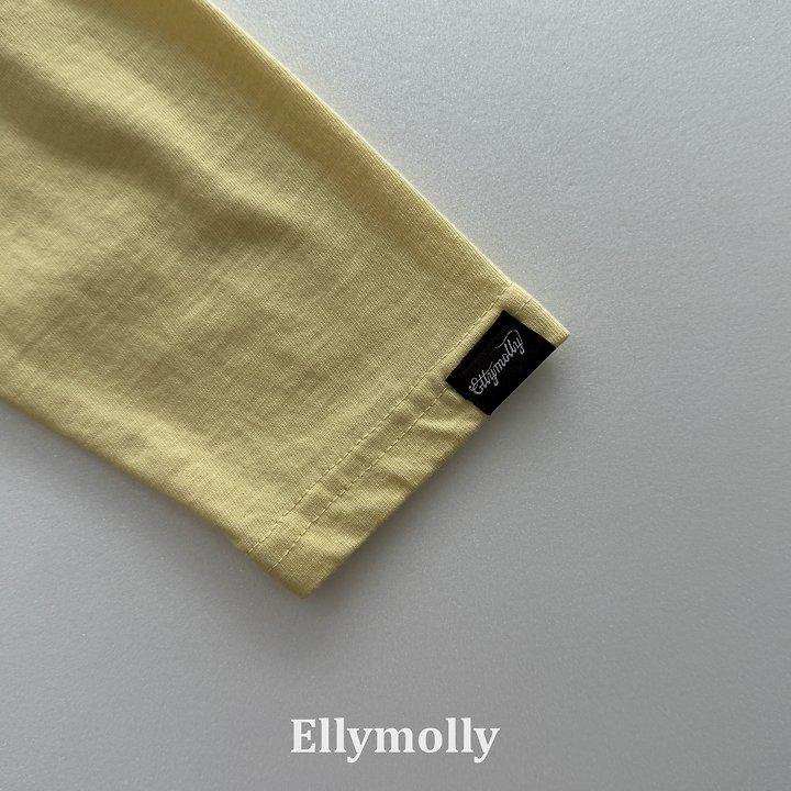 Ellymolly - Korean Children Fashion - #kidsshorts - Campus Colored Tee - 8